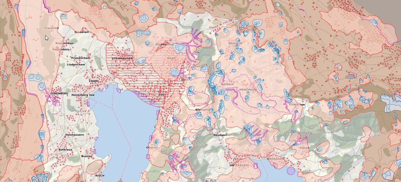 Gewässerschutzkarte des Kantons Zug - Stand Dezember 2019