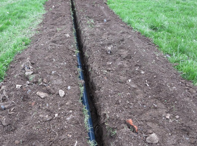 Erdverlegte Gülleleitung