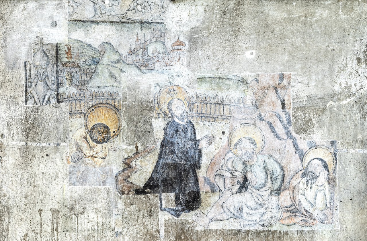 Malerei mit Jesus und den schlafenden Jüngern