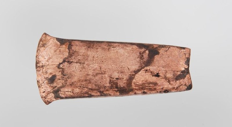 Ansicht der Klinge des Kupferbeils