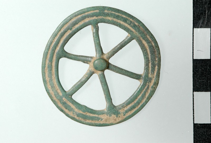 Aufnahme des Radanhängers mit 6 Speichen und 2 Einkerbungen im Rad