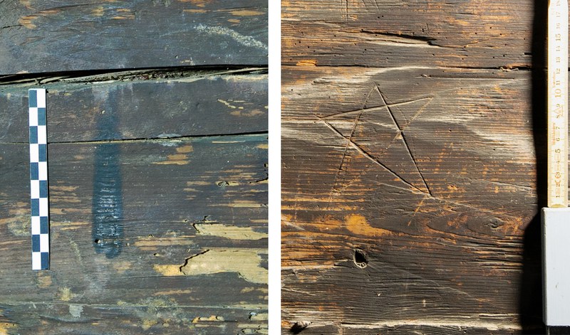 Spuren der ehemaligen Bewohner des Hauses