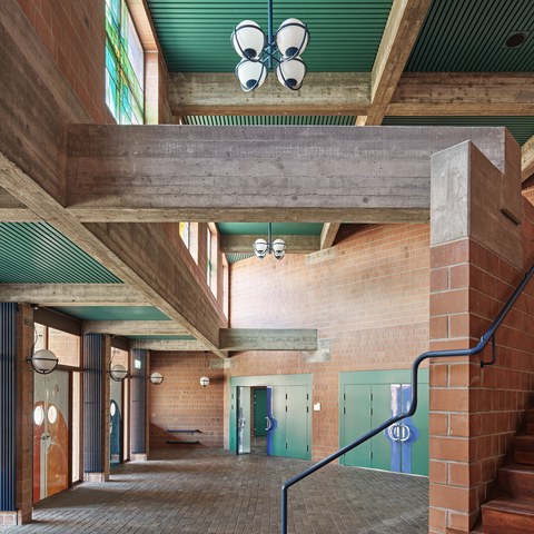 Eingangsbereich Aula, © Roland Bernath, Zürich
