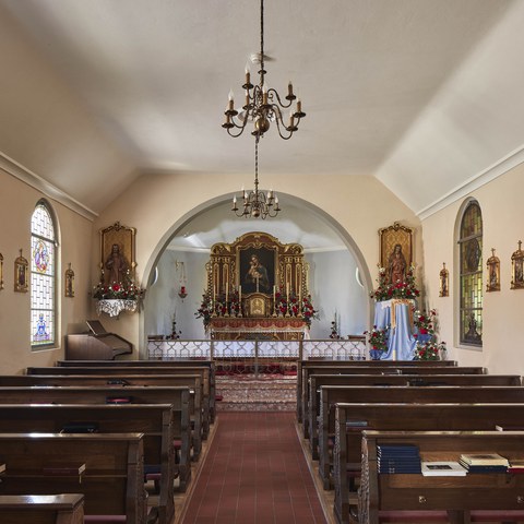 Kapelle St. Elisabeth nach der Innenrestaurierung, © Philippe Hubler Fotografie