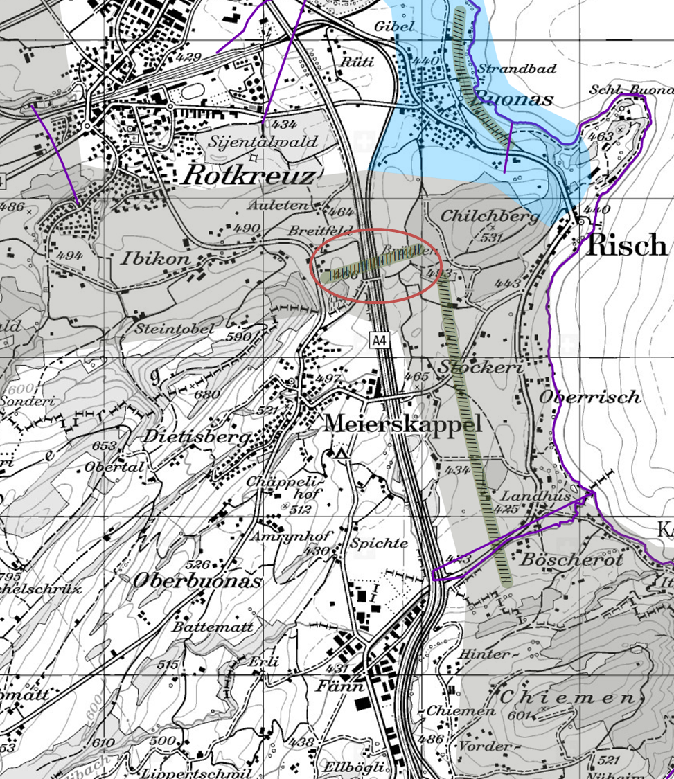 Karte Übergang Brüglen