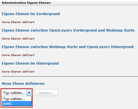 Neue Ebene definieren