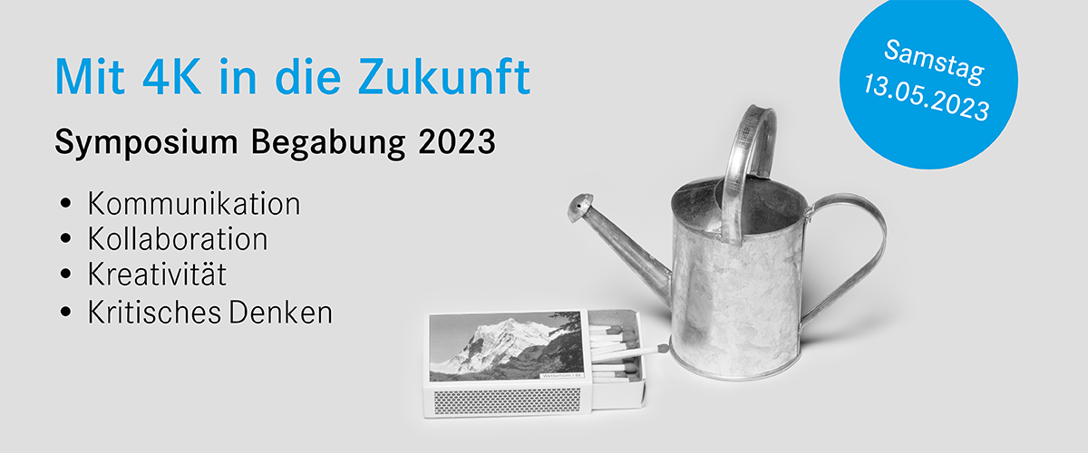 Symposium Begabung 2023 – Bild Giesskanne und Streichholzschachtel