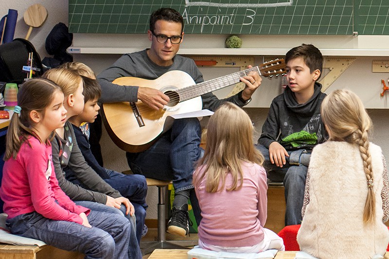 Schulklasse Musikunterricht