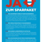 Inserat «Ja zum Sparpaket»
