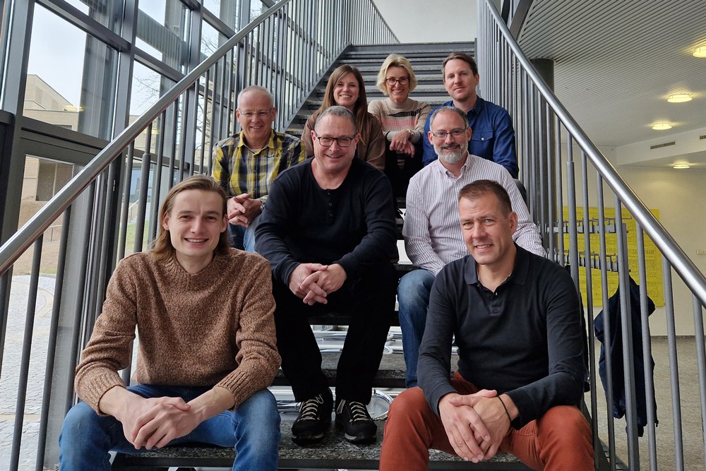 Team Bau und Planung (v.l.o.n.r.u. Roger Marty, Alessandra Silla, Monika Bergamin, Patrik Villiger, Jean-Claude Wenger, Donato Andrianello, Benjamin Blum und Dominik Barmet)