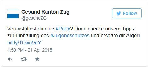 @gesundZG - Das Amt für Gesundheit ist neu auf Twitter