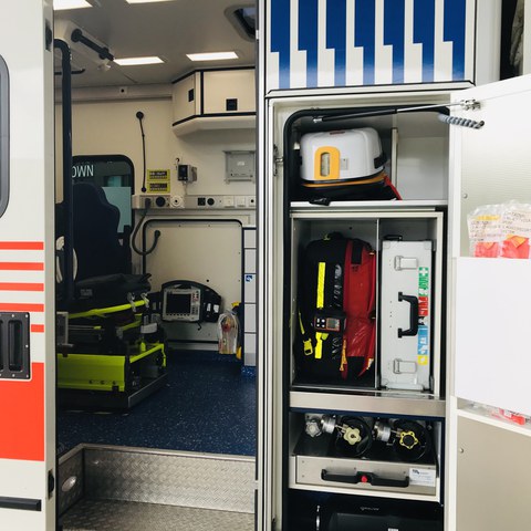 Rettungswagen Mercedes Sprinter 519 CDI Innenraum