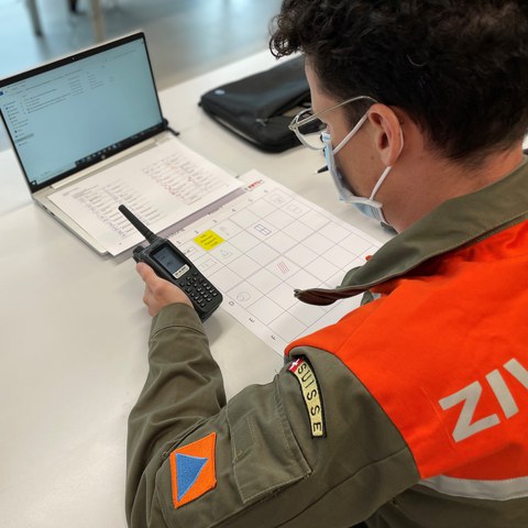 Ausbildung am Handfunkgerät Polycom