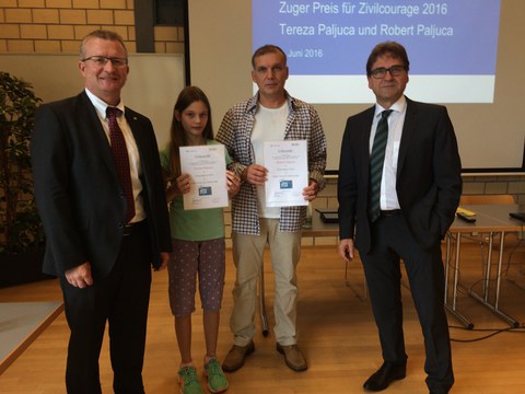 Zuger Preis für Zivilcourage 2016 verliehen