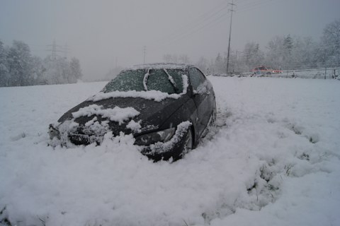 Unfallstelle Autobahn