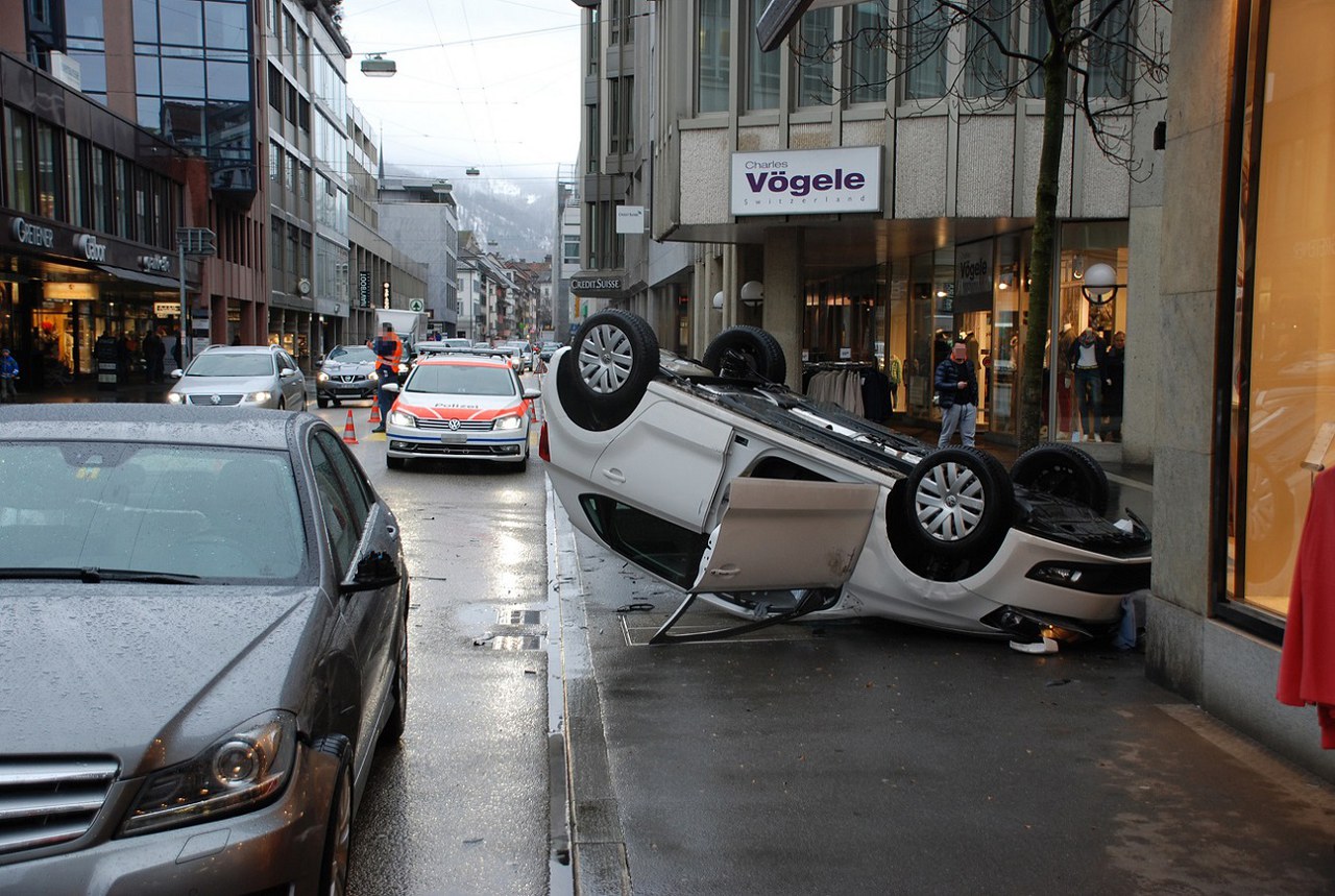 Unfallstelle Bahnhofstrasse, Zug