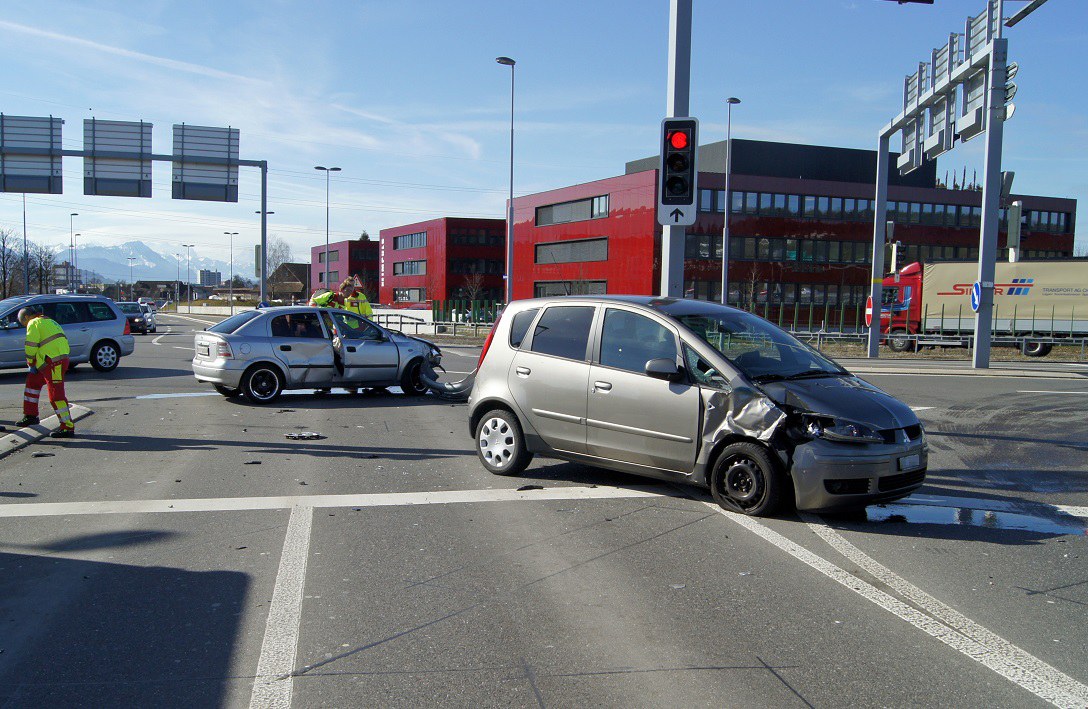 Verkehrsunfall auf Kreuzung