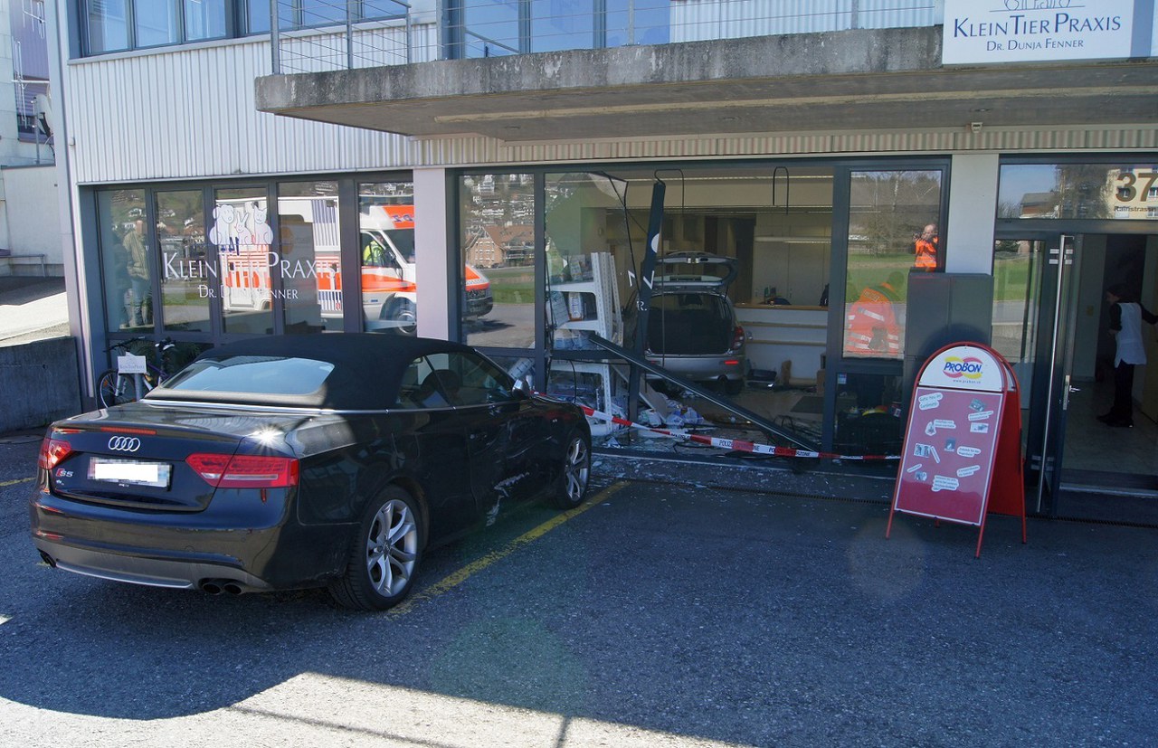 Beim Parkieren in Kleintierpraxis gelandet