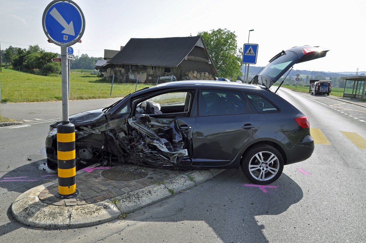 Das Auto der mutmasslichen Unfallverursacherin
