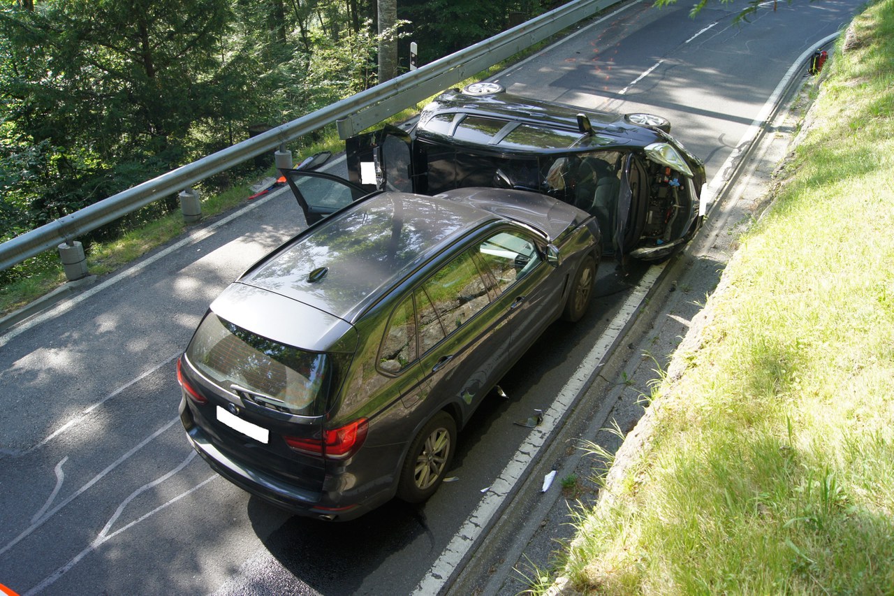 Unfallstelle Menzingen