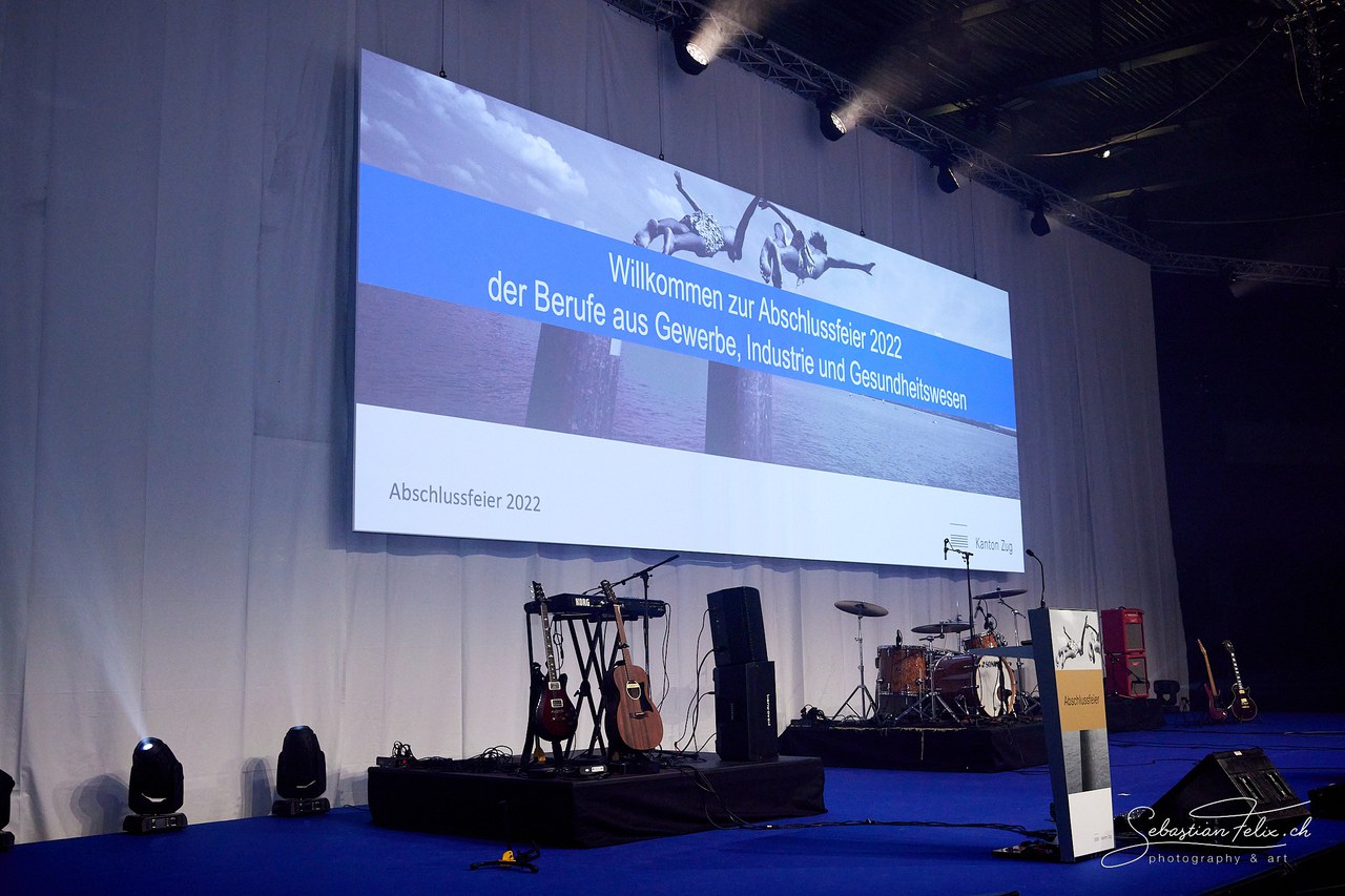 Leinwand Abschlussfeier