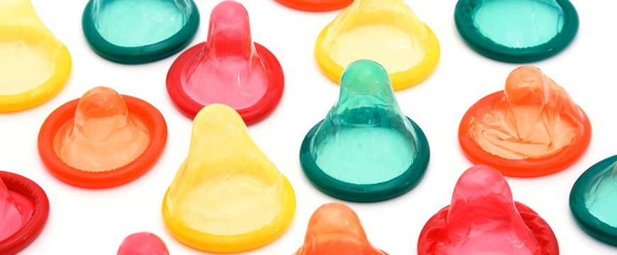 Bunte Kondome