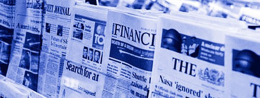 Images of international newspapers